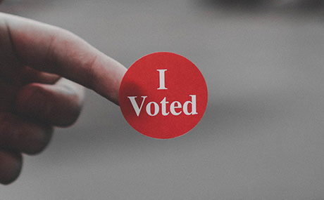 "I voted" sticker