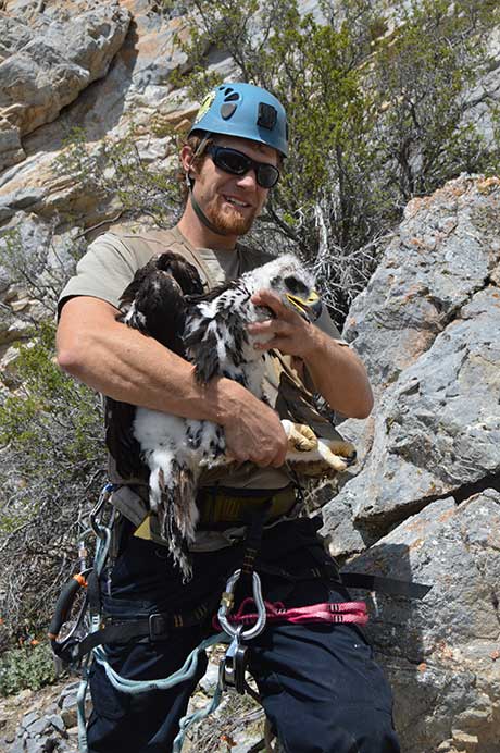 Photo of Joe Barnes with Golden Eagle