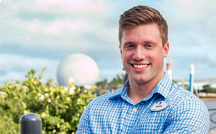 photo of digital media-graphic design alumnus Nick Snyder at Disney