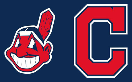 BW CRI NE Cleveland Indians logos side-by-side