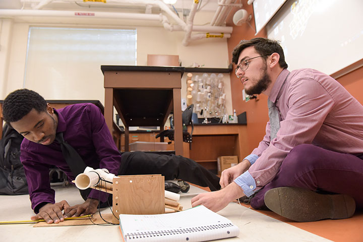 William Bradley III and fellow BW engineering student demonstrate project