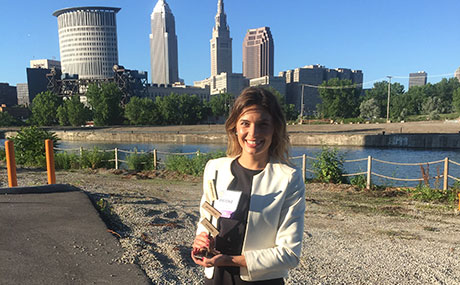 Photo of Brooke Hradisky with her 20 in Their 20s award