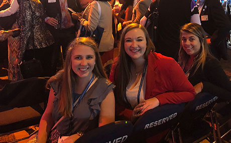 Photo of (left to right) Emma Hubbard, Gwyn Dubel and Alli Zarlinga at the SHRM Annual Conference and Exposition in Chicago