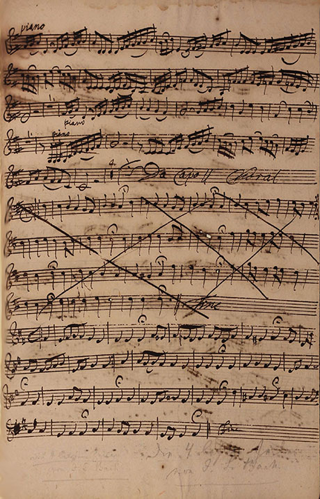 Among the RBI's priceless treasures: a page from Bach’s Cantata No. 2 written in the composer’s own hand. 