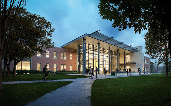 Rendering of the future Austin E. Knowlton Center at Baldwin Wallace University