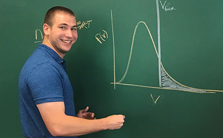 BW physics major Nate Bianco is energized by the challenge of problem solving