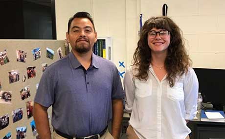 Photo of Vanderbilt University physicist Dr. Alfredo Gurrola and Lauren Kasper