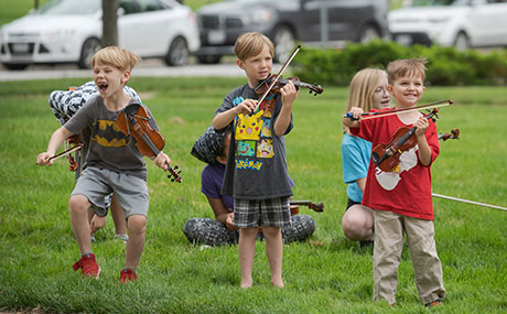Olmsted Performing Arts violin students