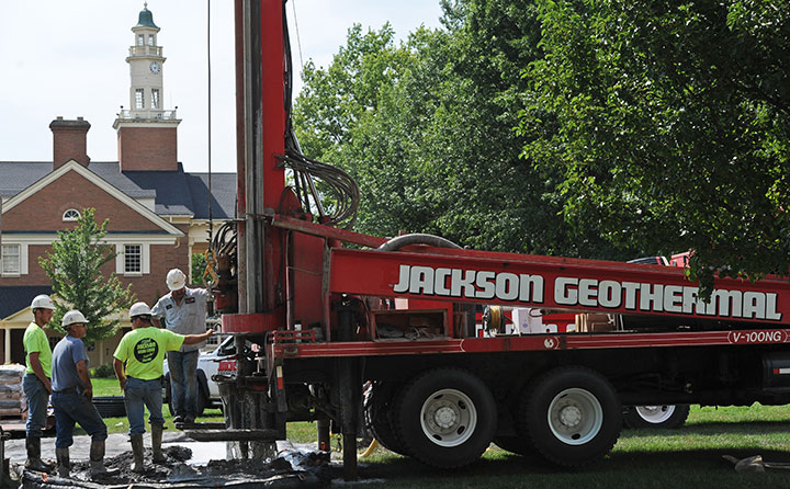 One of five BW geothermal fields being drilled for the LEED certified Durst Welcome Center