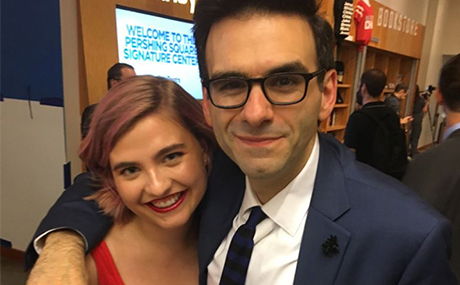 Bailey Ford with Joe Iconis, composer of "Be More Chill."