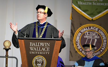 President Bob Helmer presides over Baldwin Wallace University's 169th Commencement ceremony - May 2019