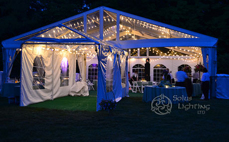 Photo of Solus Lighting work for an event
