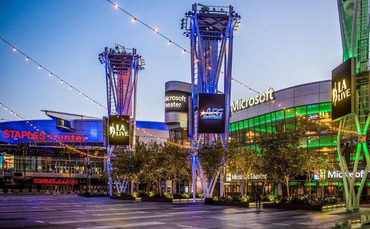 Microsoft theater and LA live campus 