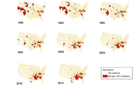 Mapping of lower respiratory illness data across the U.S.