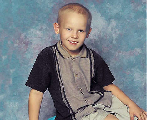 photo of nursing alumnus Cody Shearrow as a child