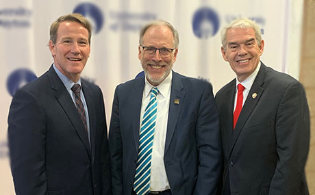 Left to right, Ohio Lt. Governor John Husted, Dr. James McCargar, associate dean of BW’s School of Natural Sciences, Mathematics and Computing, Chancellor Randy Gardener, Ohio Department of Higher Edu