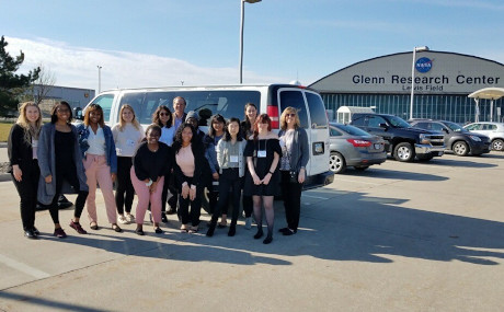 Photo of the BW STEM Femme Startup Week participants at the NASA Glenn Research Center