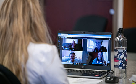 BW nursing students connect for clinicals with BW BSN faculty Stephanie Schumaker