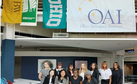 Photo of the BW STEM Femme Startup Week participants at Ohio Aerospace Institute