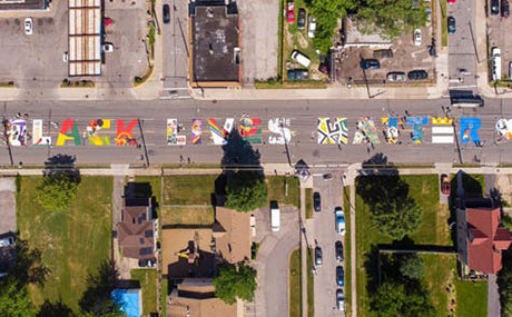 Street mural photo credit: Cleveland Magazine