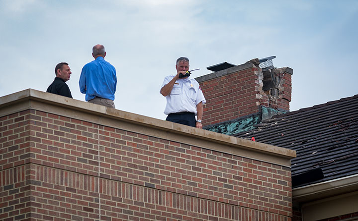 “Lightning strikes Saylor Hall" by The Exponent photographer Jesse Kucewicz earned regional and national SPJ Mark of Excellence recognition.