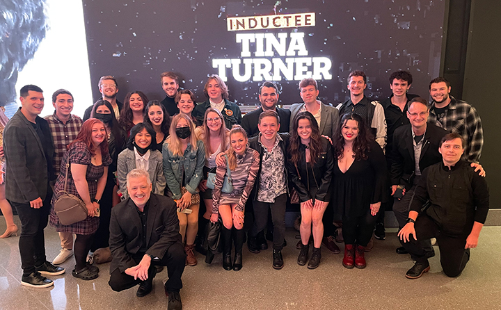 BW students and faculty at the 2021 Rock Hall Induction