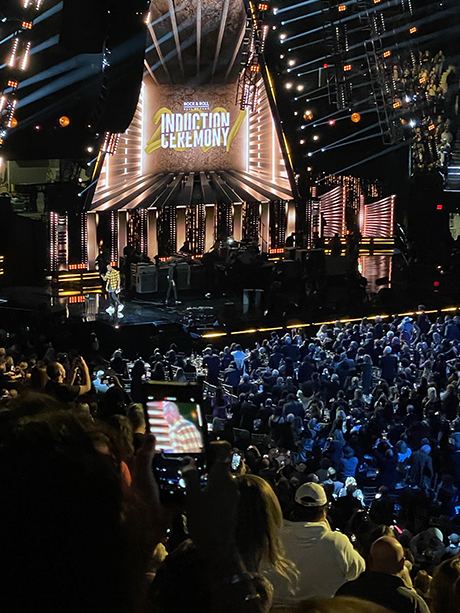 One of the views BW students and faculty had at the 2021 Rock Hall Induction