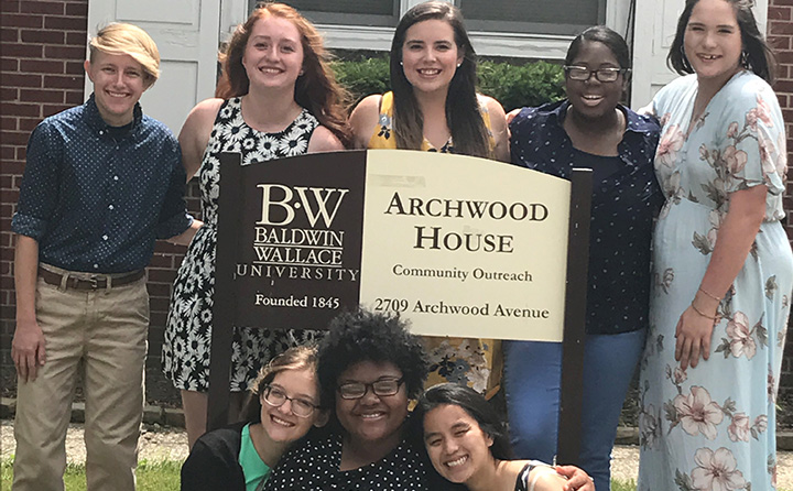 Project Affinity participants outside Archwood House