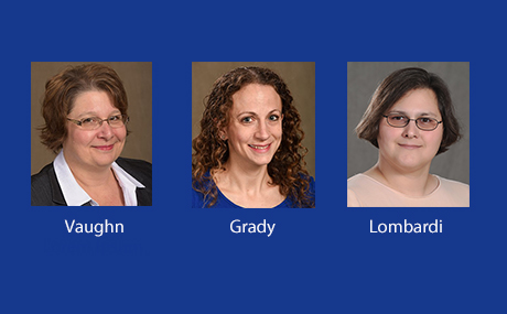 headshot photos of Dr. Amy Vaughn, Tracy Grady and Dr. Emilia Lombardi