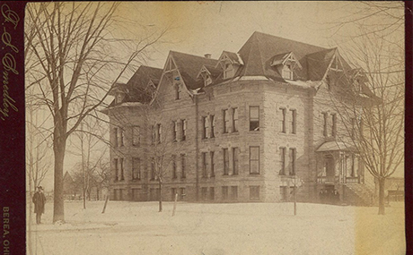 Ladies Hall, an early "boarding hall" for women was later relocated to BW's north quad and turned into an academic building for the sciences.Today it is part of the Malicky Center for social sciences. Photo