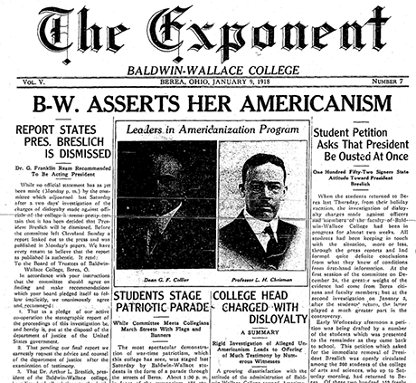 1917 Exponent front page