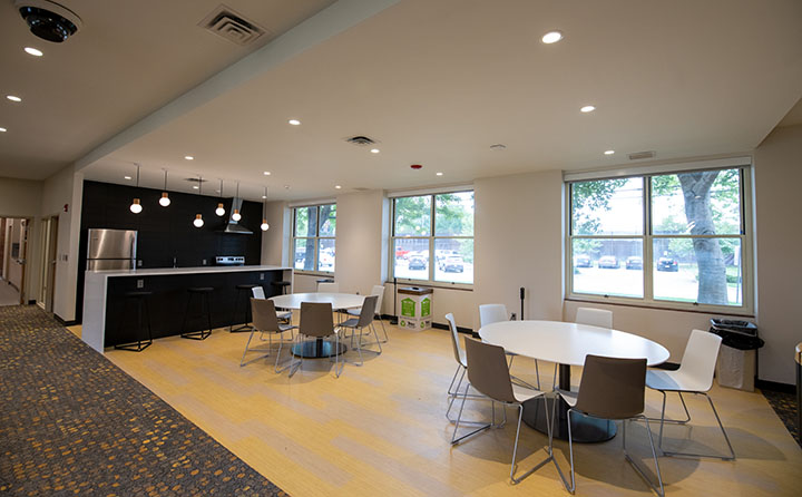 North Hall's new kitchen and dining area