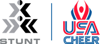 STUNT logo with USA Cheer logo
