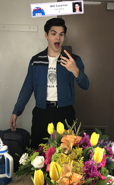 Will Savarese in "Hairspray" dressing room