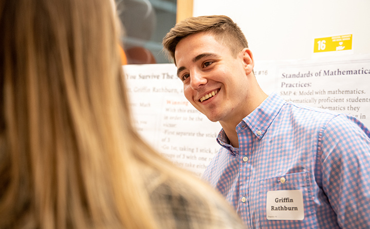 Activities taking place in and around buildings on BW’s North Quad included BW students presenting their  original research.