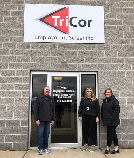 The BW grads and founders of TriCor are, from the left, Gary Becher, Mary Morrison-Owens and Stacey Sagerman.