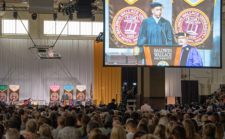 Speaker Randell McShepard told graduates, “I am very proud of the class of 2022 for all that you have endured, all that you have accomplished, and all that you will contribute to our world at a most c