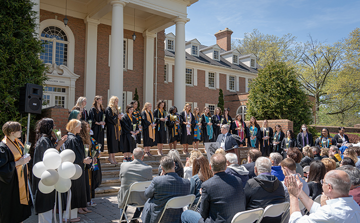 The White Rose Ceremony recognizes 26 women who have contributed to the BW community.