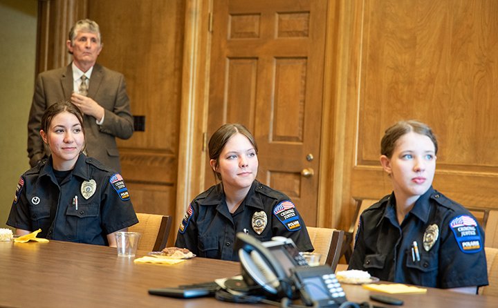 Left to right, Stephanie Mraz, Mia Davis and Allie Beck will start with a full semester of college credits this fall as the first three Polaris criminal justice graduates to enroll at BW 