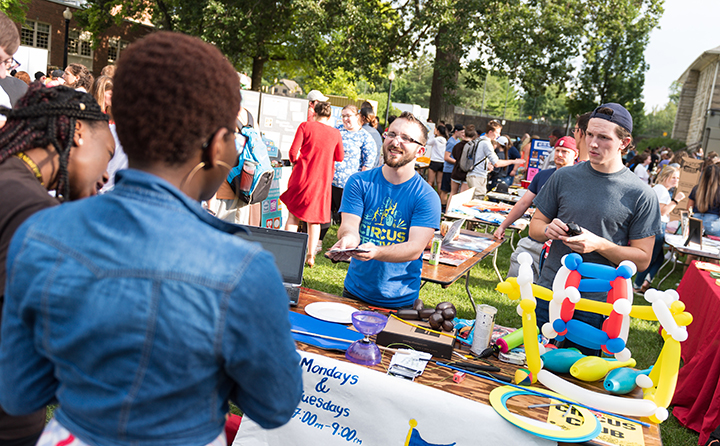 BW’s fall Involvement Fair and spring Student Organization Celebration Week are just two of the ways students discover and connect with 100+ campus clubs and orgs.