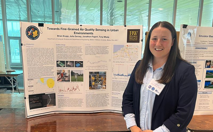 Computer science and applied mathematics major Julia Gersey ’24 is one of the students involved in the ongoing air quality research.