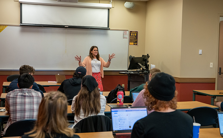 Dr. Lauren Copeland in the classroom