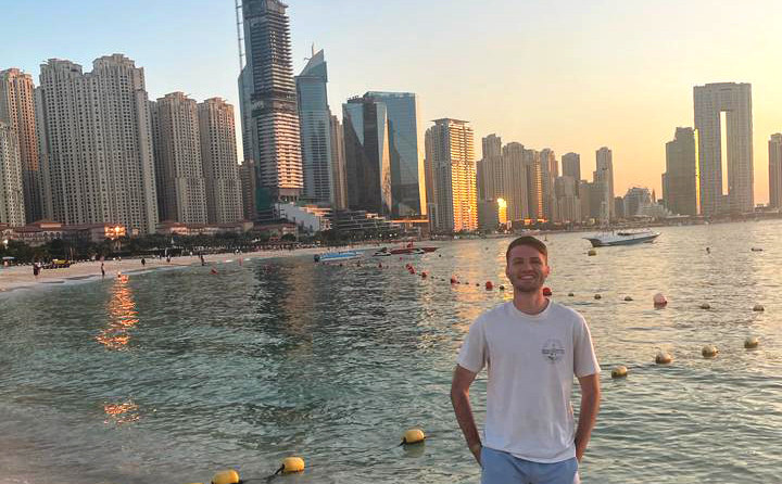 Daly takes time to visit the Dubai waterfront