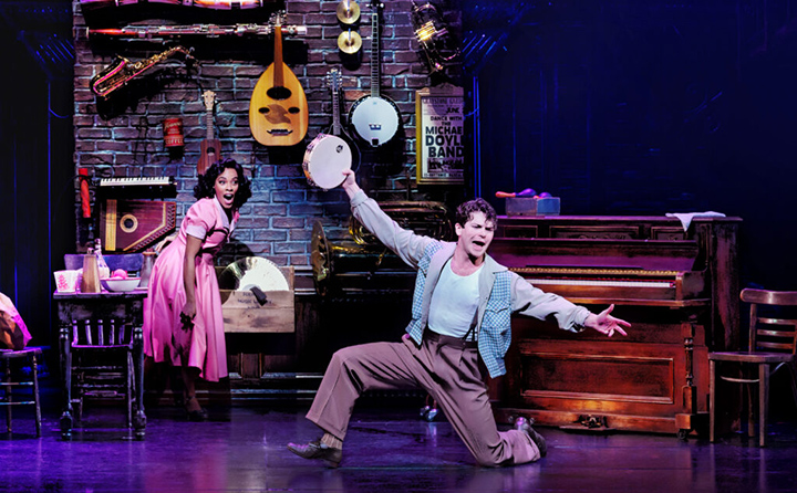 Anna Uzele (left) and Colton Ryan perform in New York, New York. Photo by Paul Kolnik