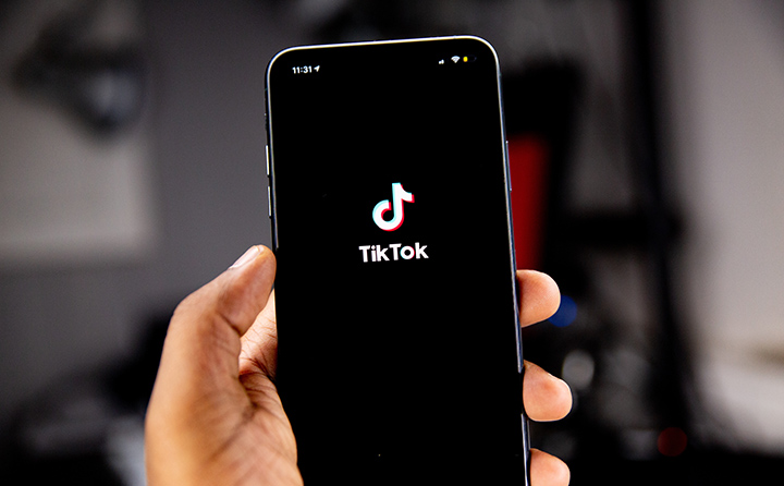 iphone screen with TikTok app