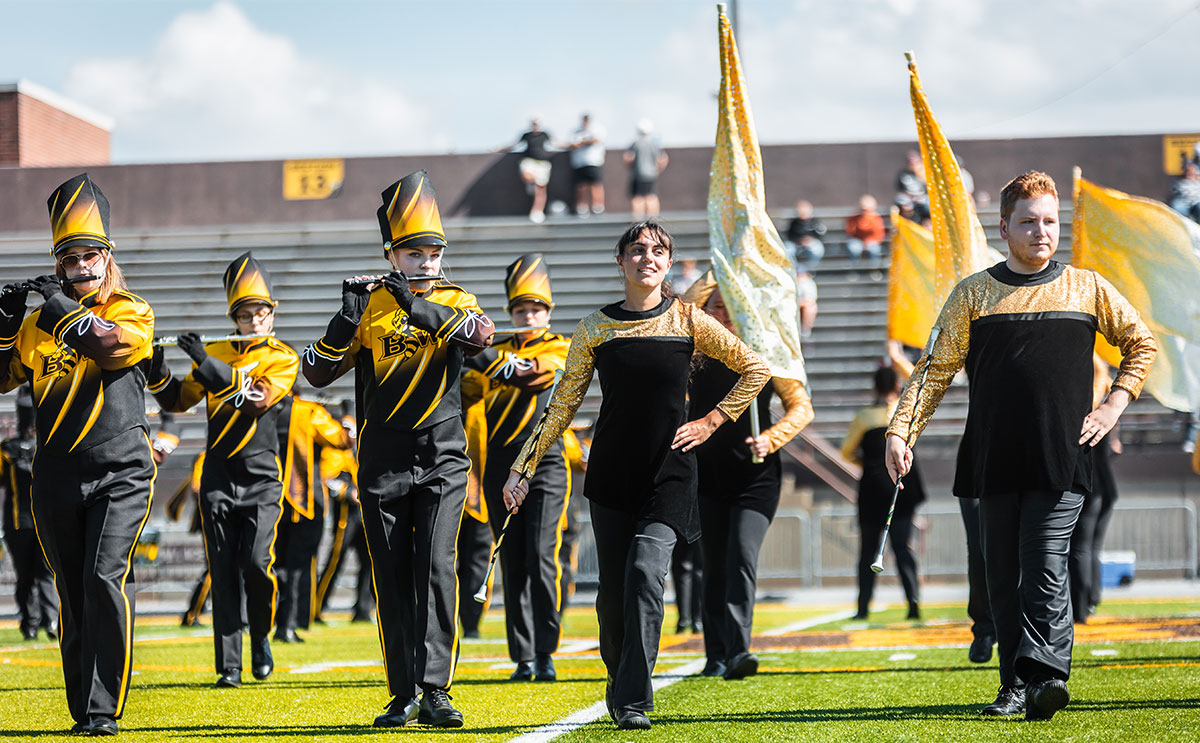 Marching Band Color Guard and Twirlers