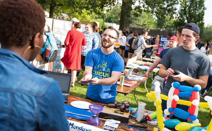 Image of Students at Activities Fair Circus Club