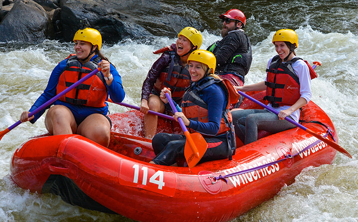 Image of Students Whitewater Rafting