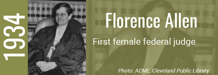 Florence Allen first female federal judge