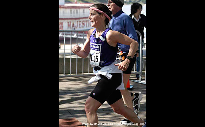 Representative Jean Schmidt running in the Flying Pig